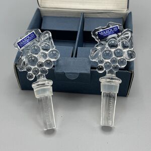 Marquis Waterford Crystal Vintage Tasting Collection Pair Wine Stoppers with Box